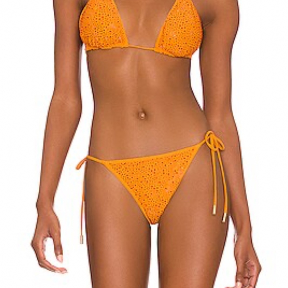 Cult Gaia raven bikini bottom in apricot